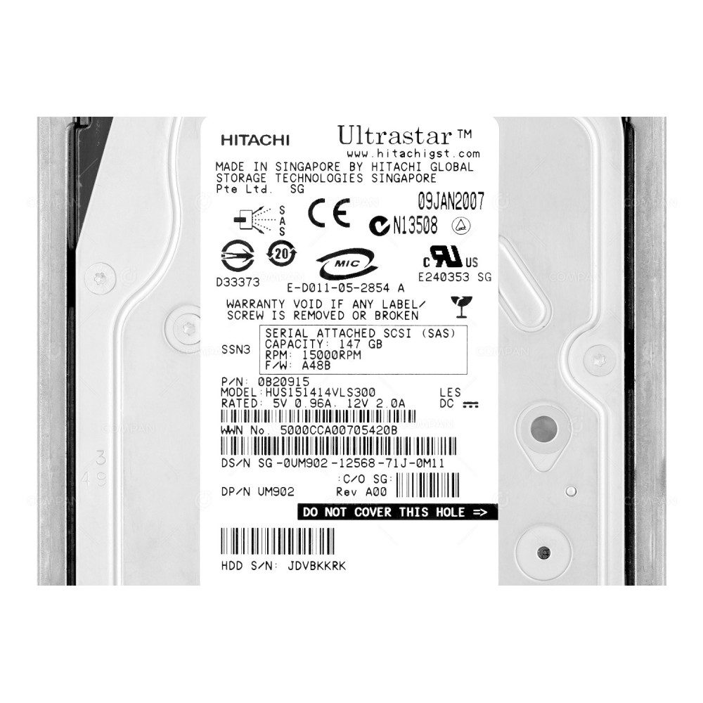 UM902 DELL 146GB 15K 3G SAS 3.5 LFF HOT-SWAP
